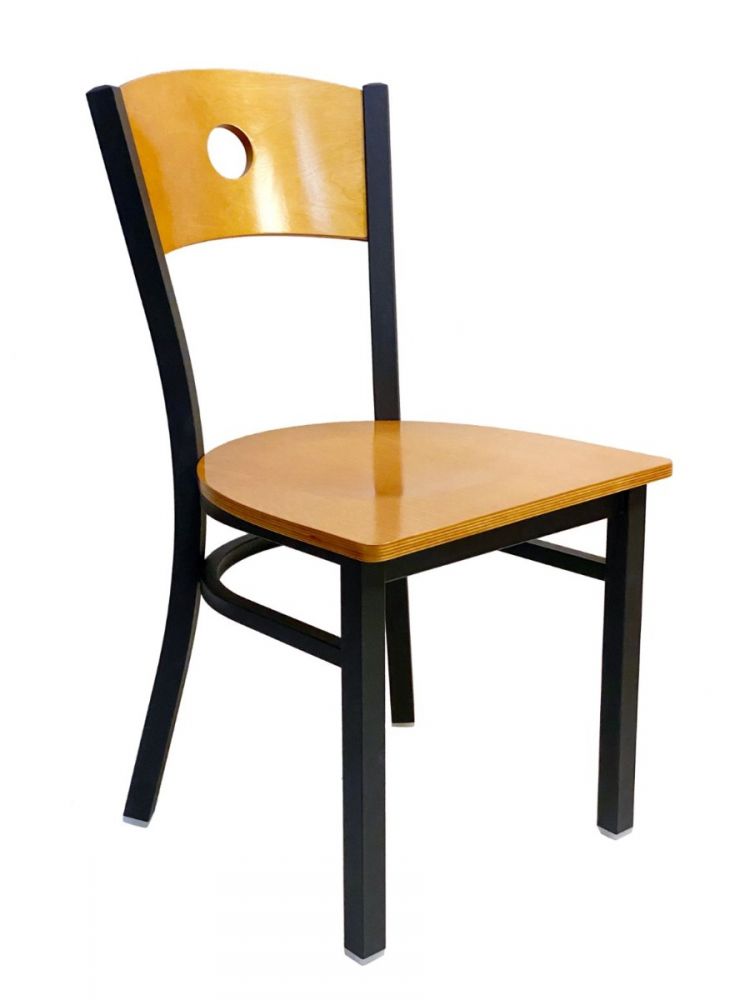 #315/CIRCLE Circle Wood Back Chair Natural with Wood Seat