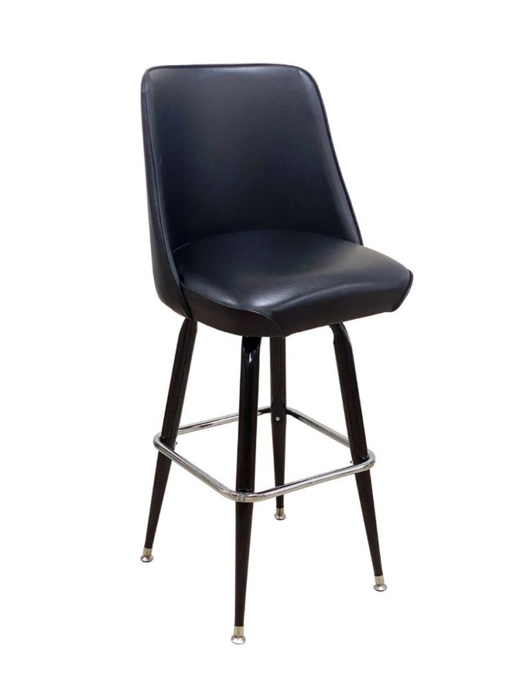 #104/BUCKET Square Frame Bar Stool with Bucket Seat