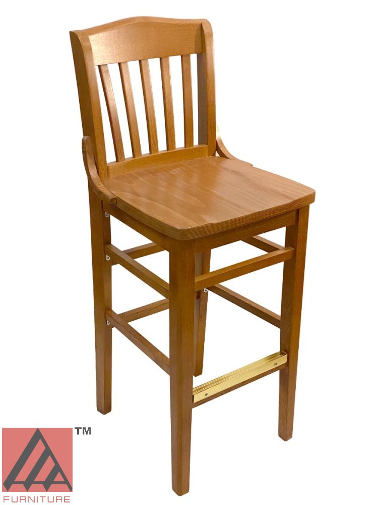 415BS Beech School House Bar Stool Oak