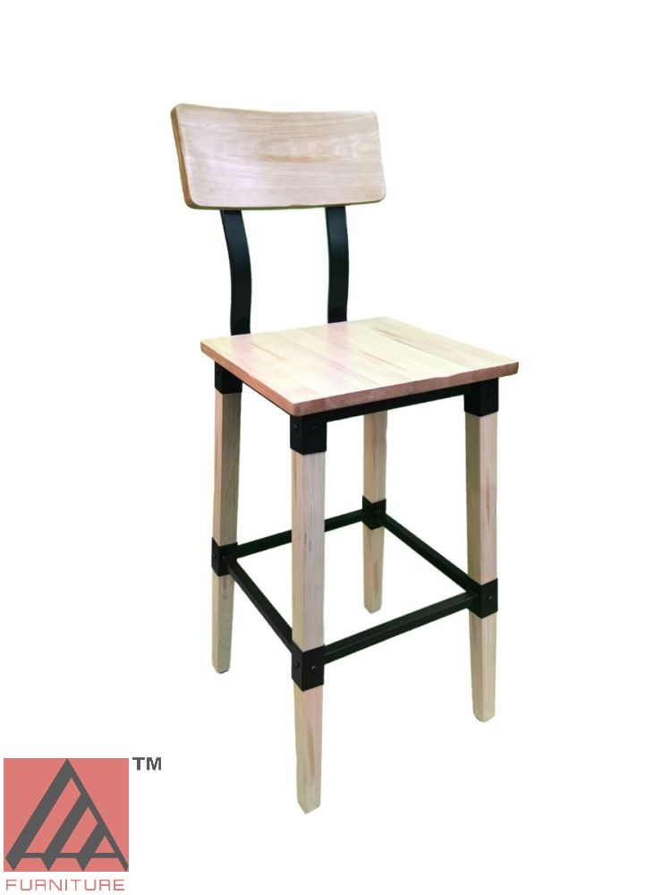 White bar stools sales with wood seats