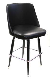 #104-24/BUCKET 24in High Square Frame Bar Stool with Bucket Seat