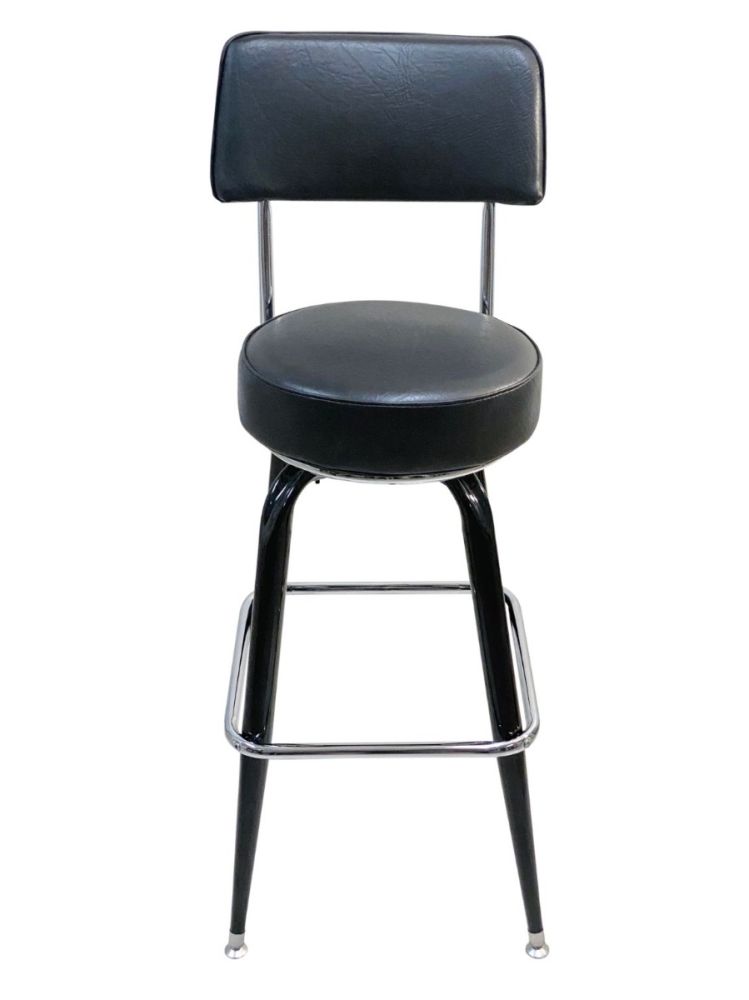 #104-24/BACK 24in High Square Frame Bar Stool with Back