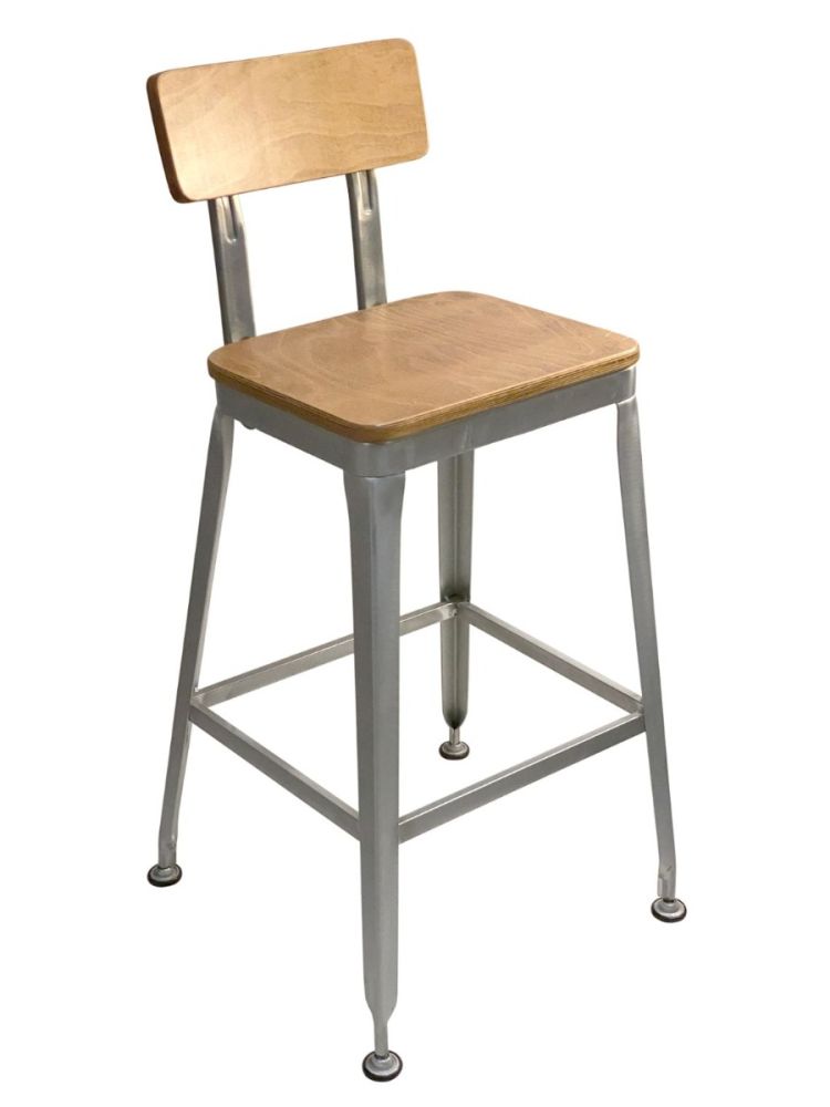 #323BS/GAL /Galvanized Metal Frame Barstool