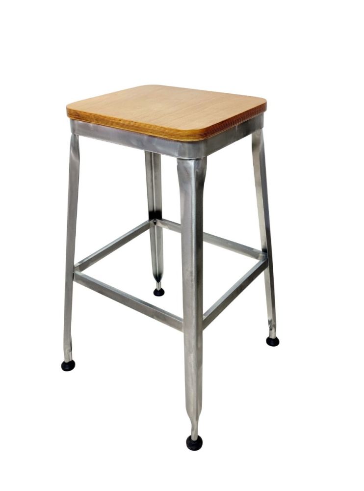 #323BS-NB/ Galvanized Metal Frame No Back Bar Stool