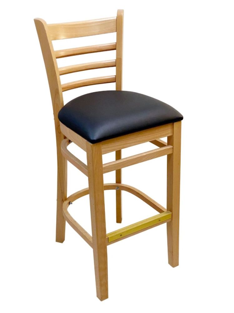 #411A-BS/ Beech Ladder Bar Stool Natural