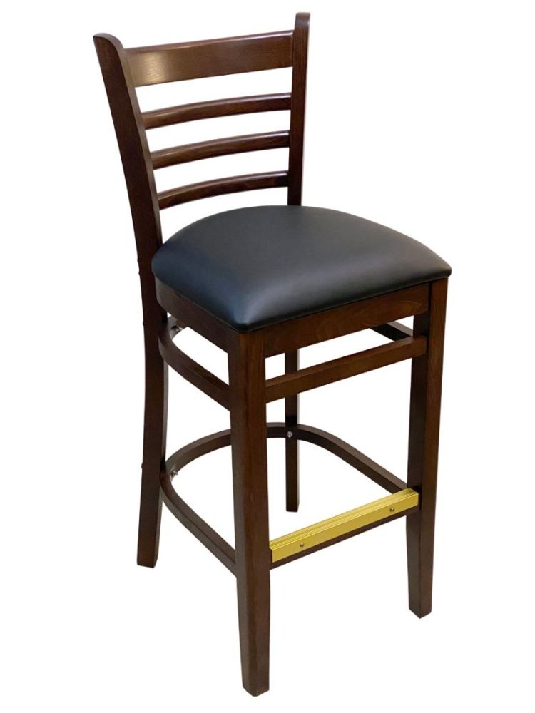 #411A-BS/ Beech Ladder Bar Stool Walnut