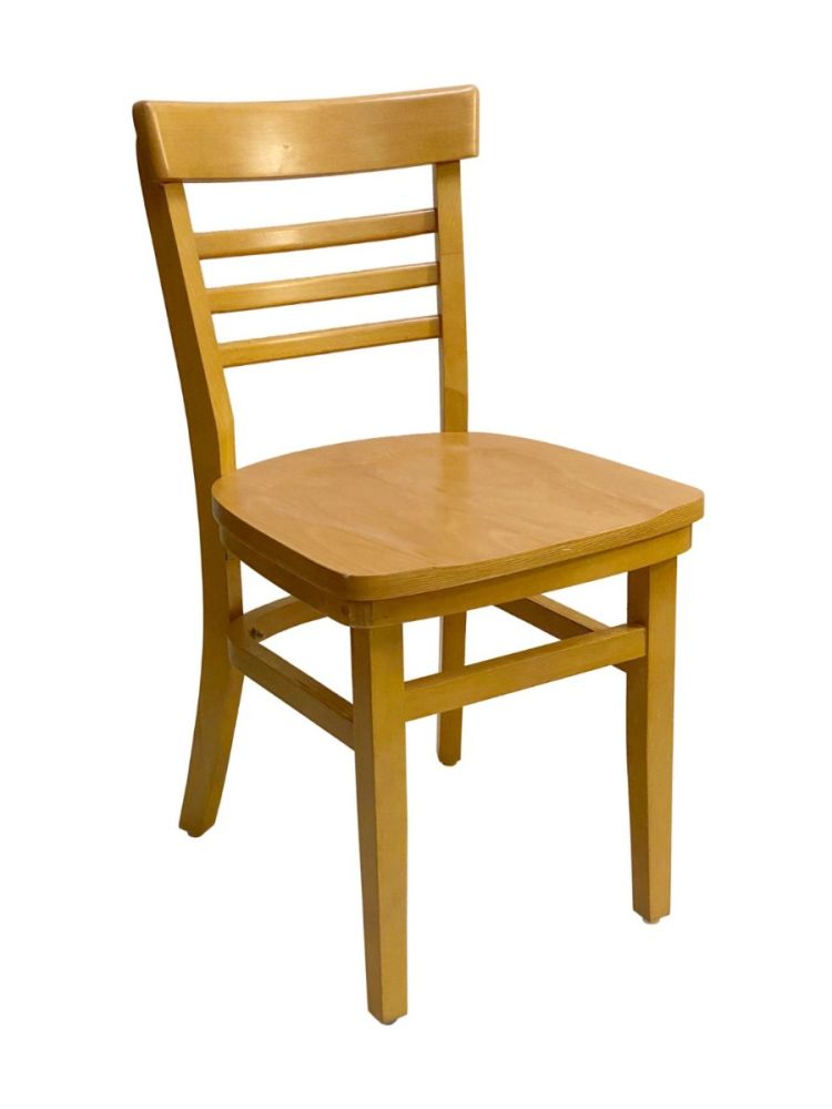 #412/ Steakhouse Chair Oak with Wood Seat