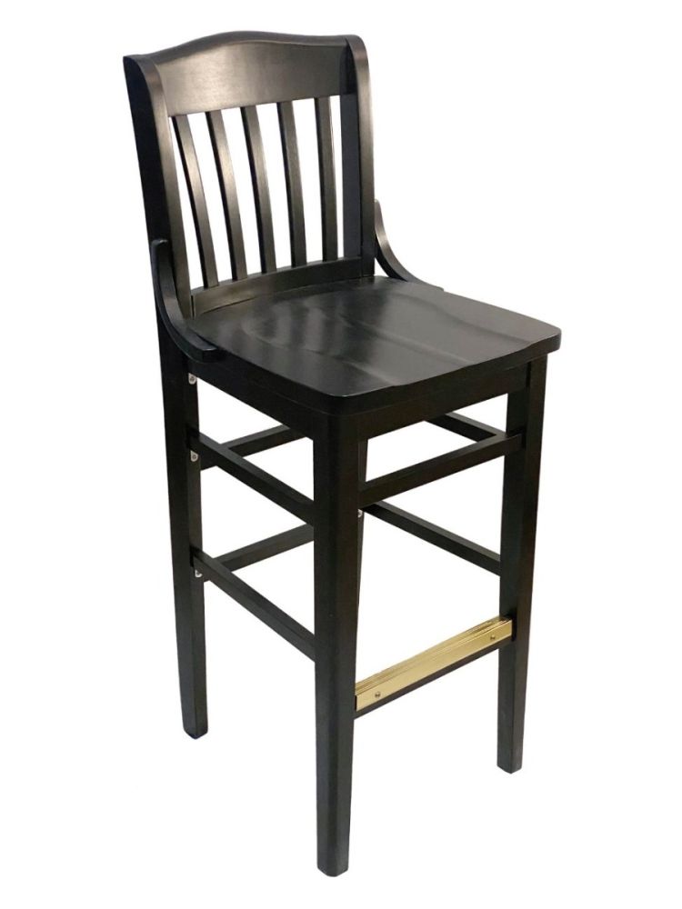 #415BS/ Beech School House Bar Stool Black