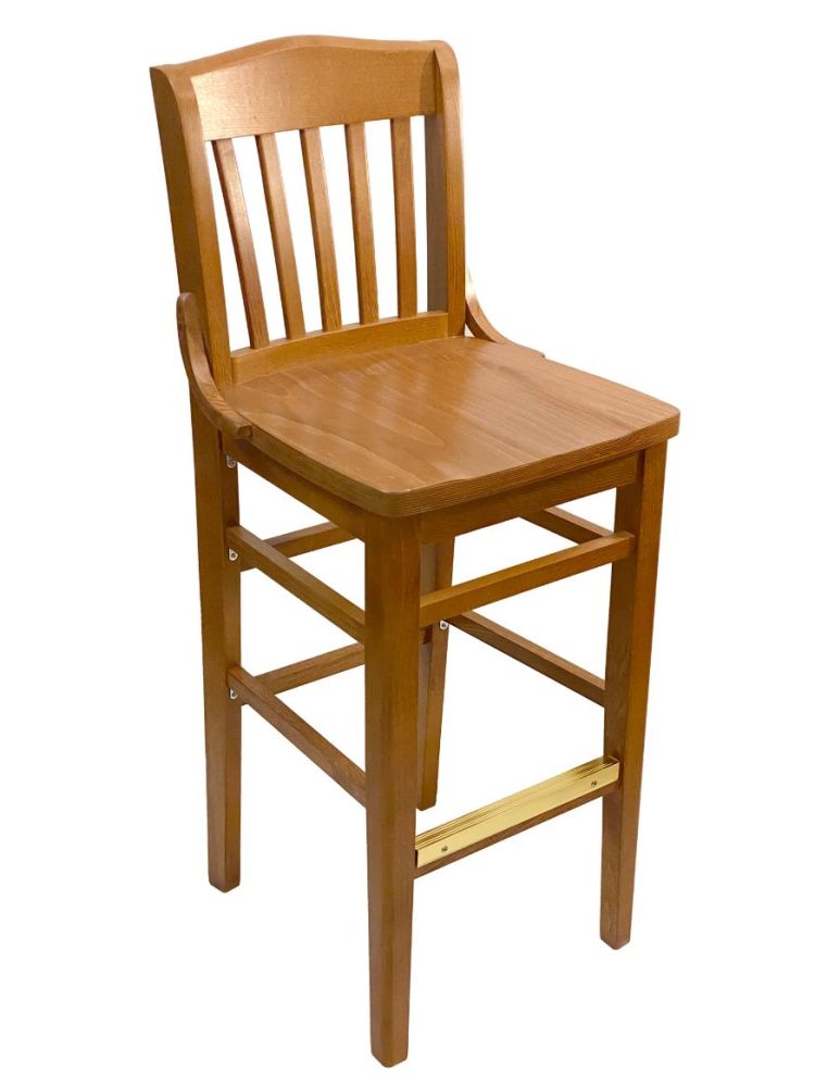 #415BS/ Beech School House Bar Stool Oak