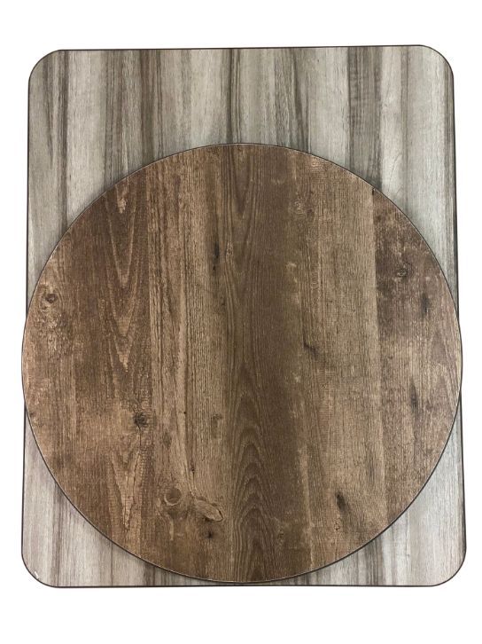 BGT2424/ Brown/Gray Reversible T-Molding Top 24in X 24in Square