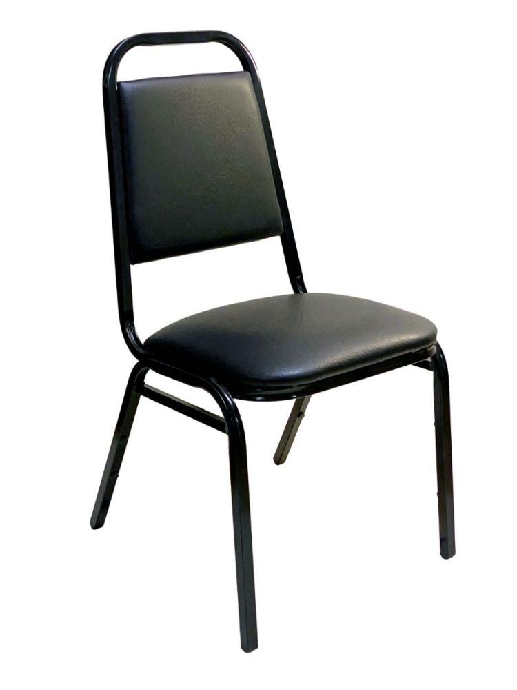 #888-11/ Stackable Chair Black