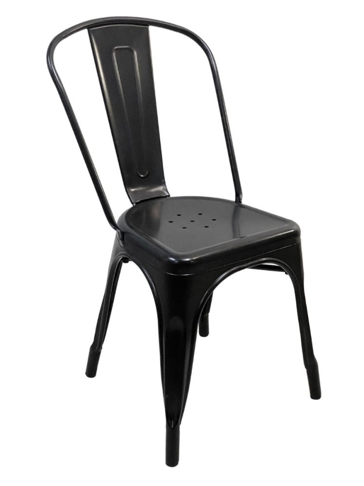 #318/BLK Solid Rugged Steel Chair Black