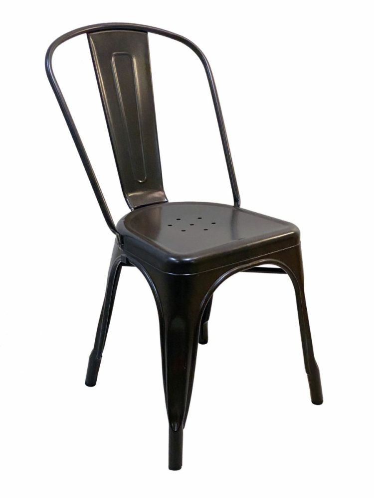 #318/ESP Solid Rugged Steel Chair Black Espresso