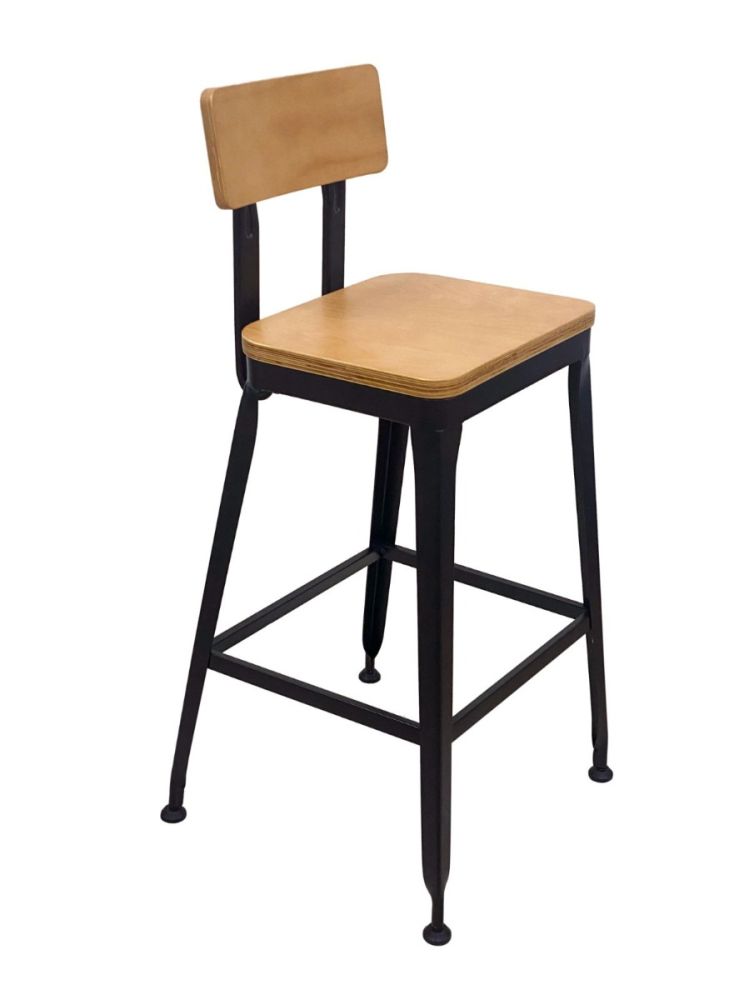 #323BS/BLK /Black Metal Frame Barstool