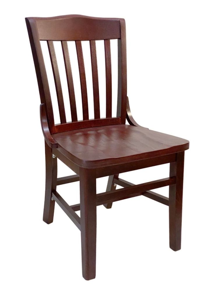 #415/ Beech School House Chair Mahogany