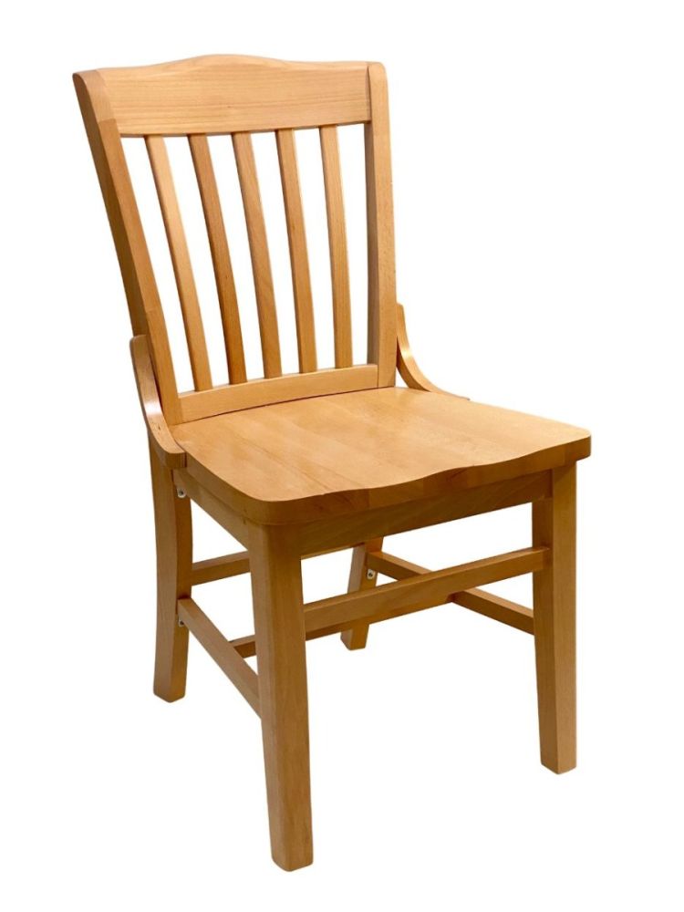 #415SW/ Beech School House Solid Wood Chair Natural