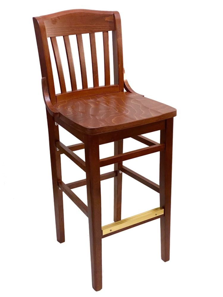 #415BS/ Beech School House Bar Stool Brown