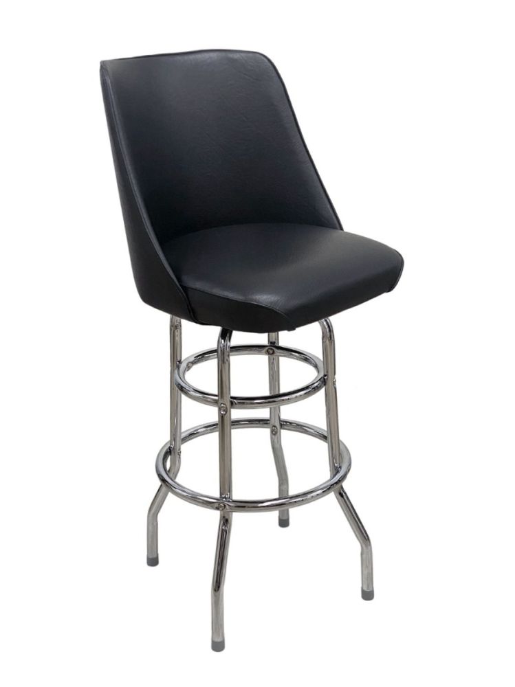 #DRB/BUCKET Double Ring Bar Stool with Bucket Seat