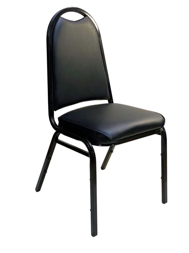 #ABC-22/ Arch Back Stackable Chair Black
