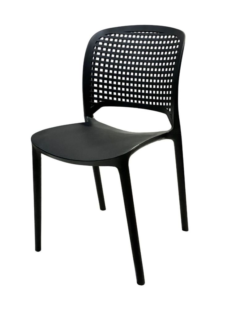 HAPPY SQR/BLK Polycarbon Fiberglass Chair