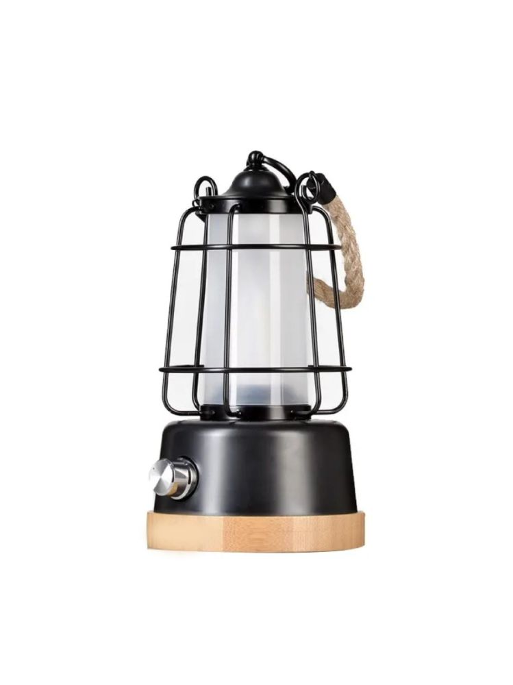 HEMP ROPE LANTERN WITH APPLE BULB