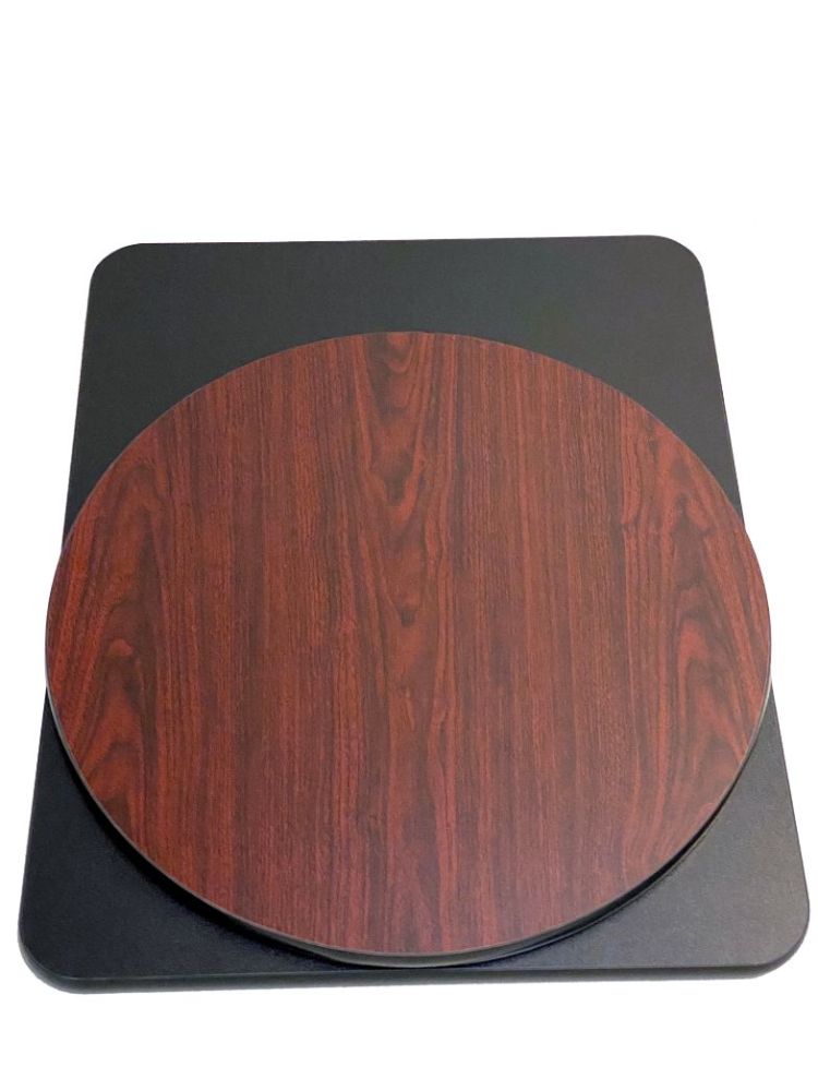MBT3636/ Reversible Mahogany-Black Table Top 36in x 36in Square