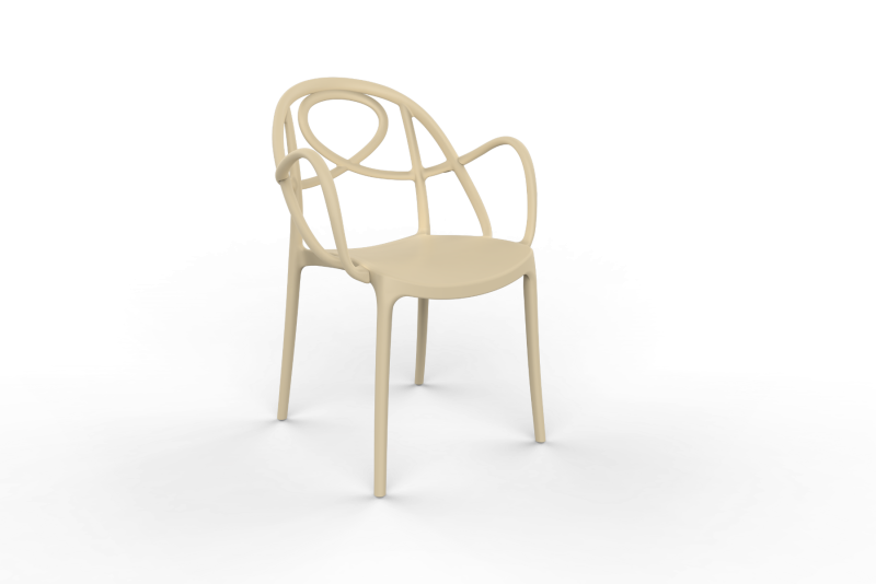 TWISTER/SAND Polycarbon Fiberglass Chair